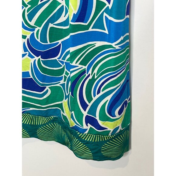 Lucidez Women’s XS (2) Green Blue Boho Shift Mini Dress - Picture 7 of 12